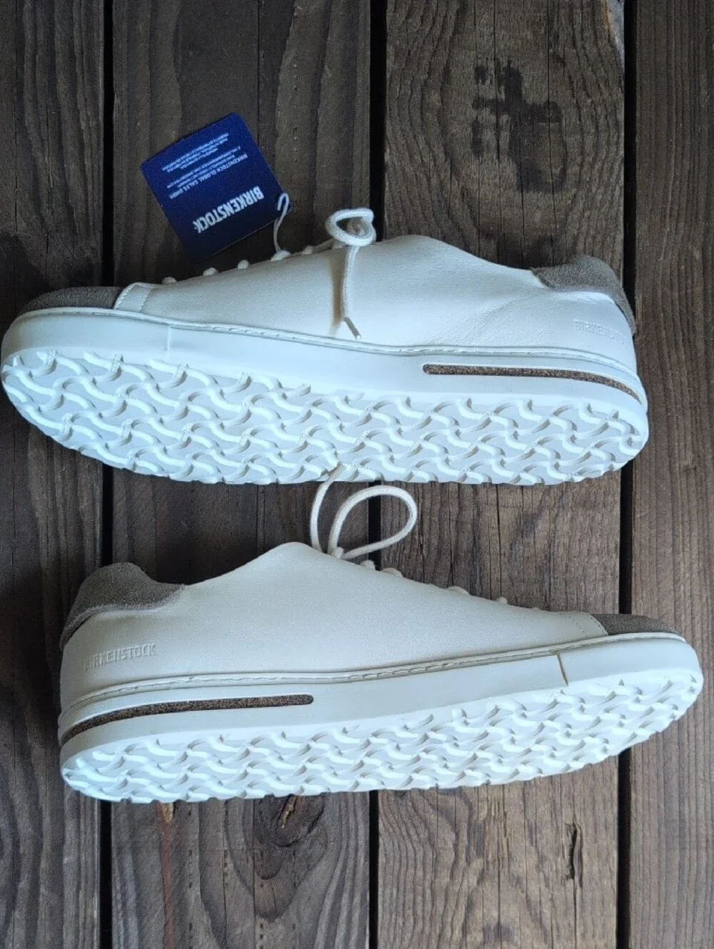 Birkenstock Bend Low Men’s Cream & Taupe Lace-Up Sneakers EU 45/US 12